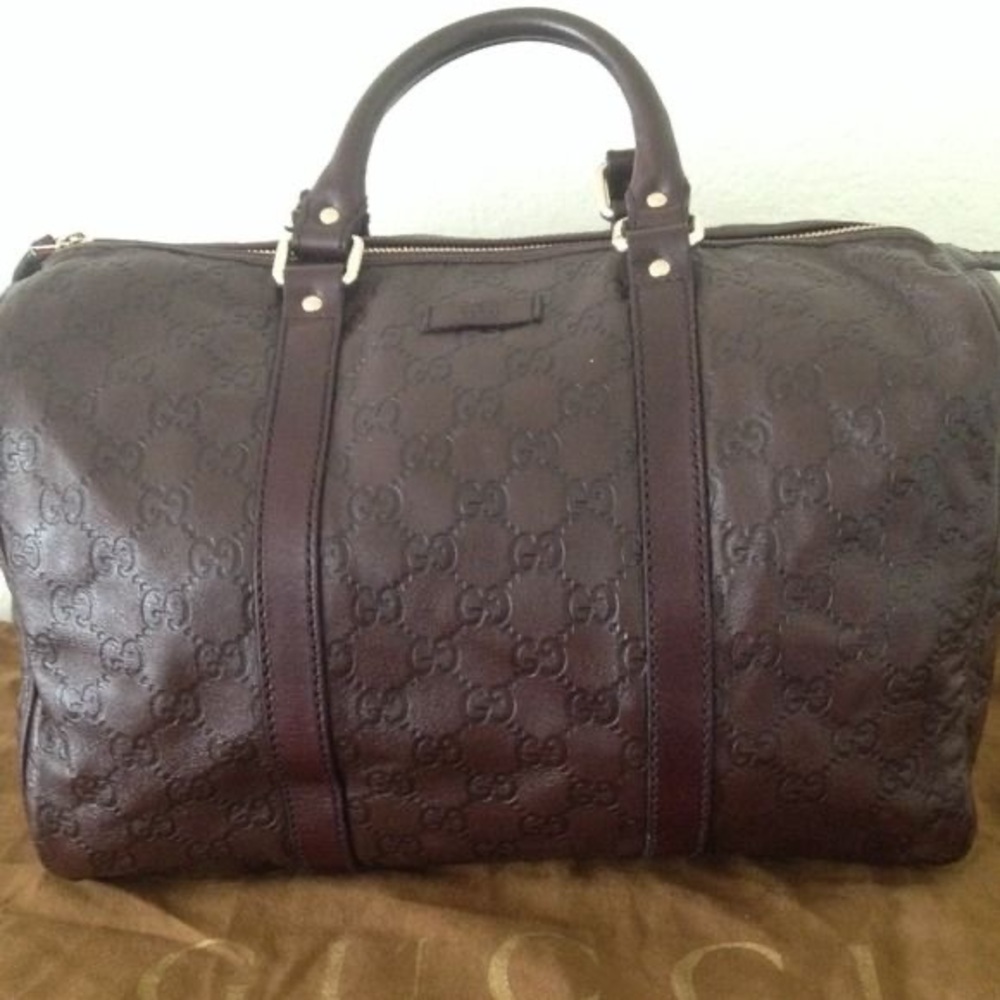 Gucci Boston Brown Leather Bag